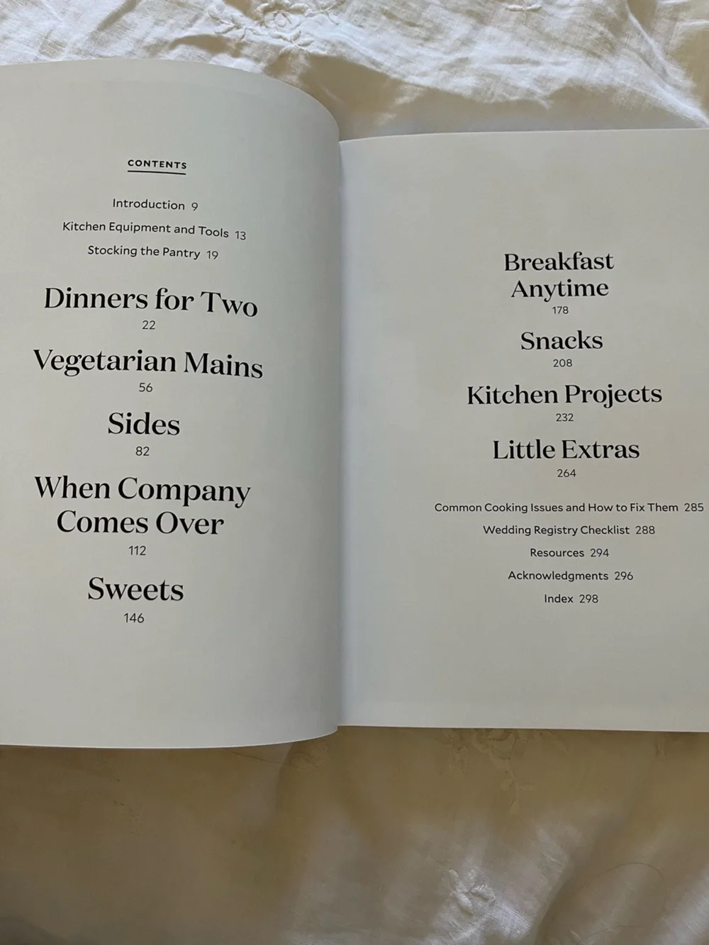 The Newlywed Table Cookbook Hardcover by Maria Zizka Cream & Gold